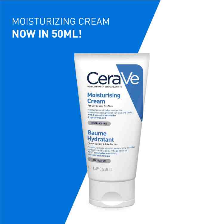 CeraVe Moisturizing Cream for Dry Skin with Hyaluronic Acid 50ml | Face Moisturizers CeraVe Moisturizing Cream for Dry Skin with Hyaluronic Acid 50ml | Face Moisturizers