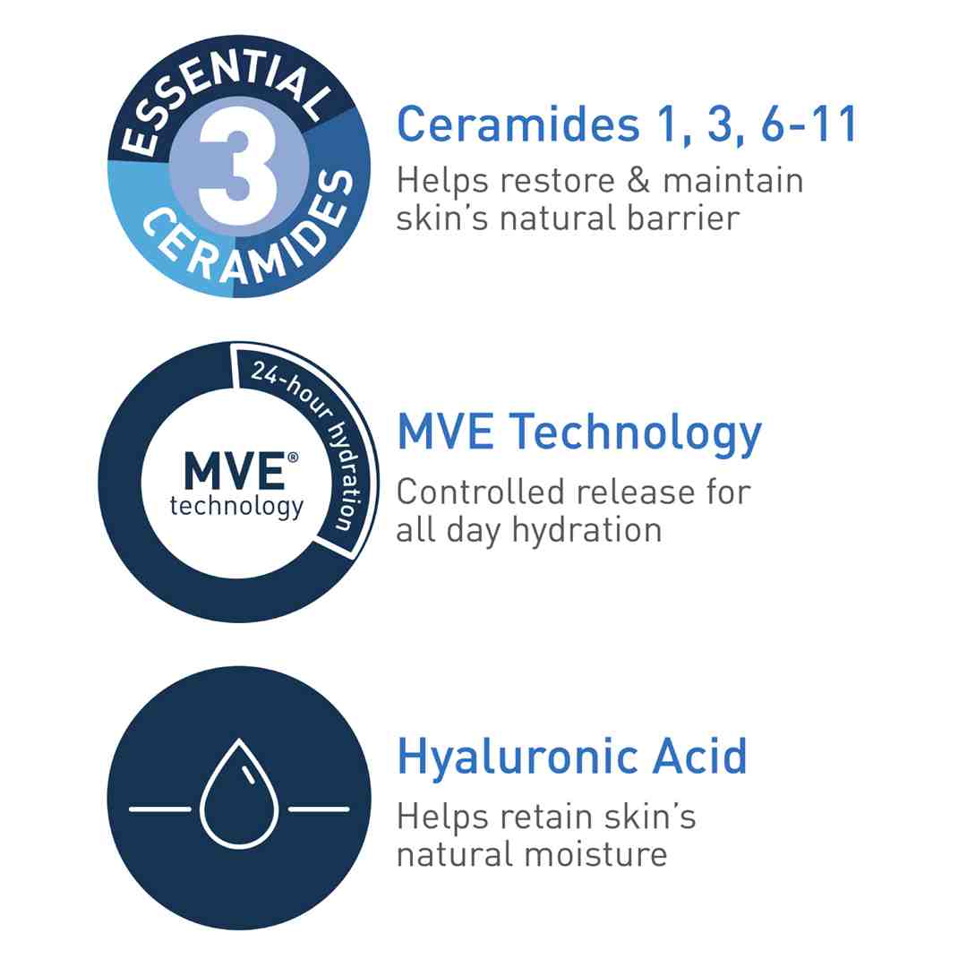 CeraVe Moisturizing Cream for Dry Skin with Hyaluronic Acid 50ml | Face Moisturizers CeraVe Moisturizing Cream for Dry Skin with Hyaluronic Acid 50ml | Face Moisturizers