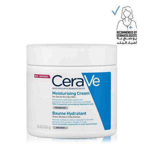 Cerave Moisturizing Cream for Dry Skin with Hyaluronic Acid 454G