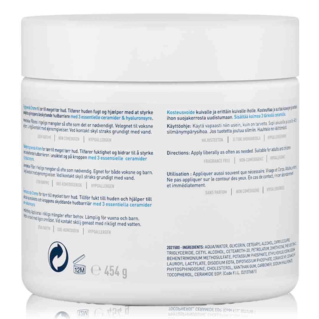 CeraVe Moisturizing Cream for Dry Skin with Hyaluronic Acid 454G | Face Moisturizers CeraVe Moisturizing Cream for Dry Skin with Hyaluronic Acid 454G | Face Moisturizers