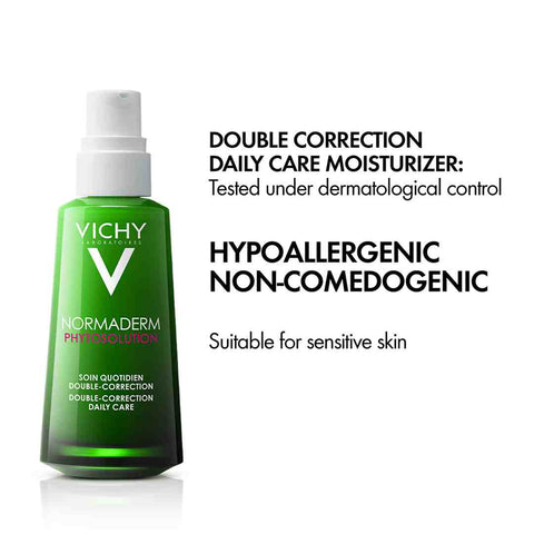 Vichy Normaderm Phytosolution Double Correction Daily Care Moisturiser for Oily & Acne Skin with Salicylic Acid 50ml