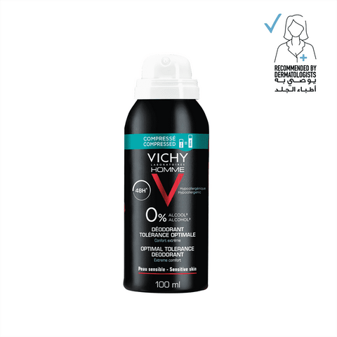 Vichy Homme 48 Hour Anti-Perspirant Optimal Tolerance Deodorant Spray for Men 125ml