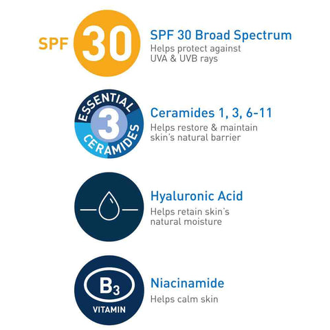 Cerave AM Facial Moisturizing Lotion SPF30 with Hyaluronic Acid 52Ml