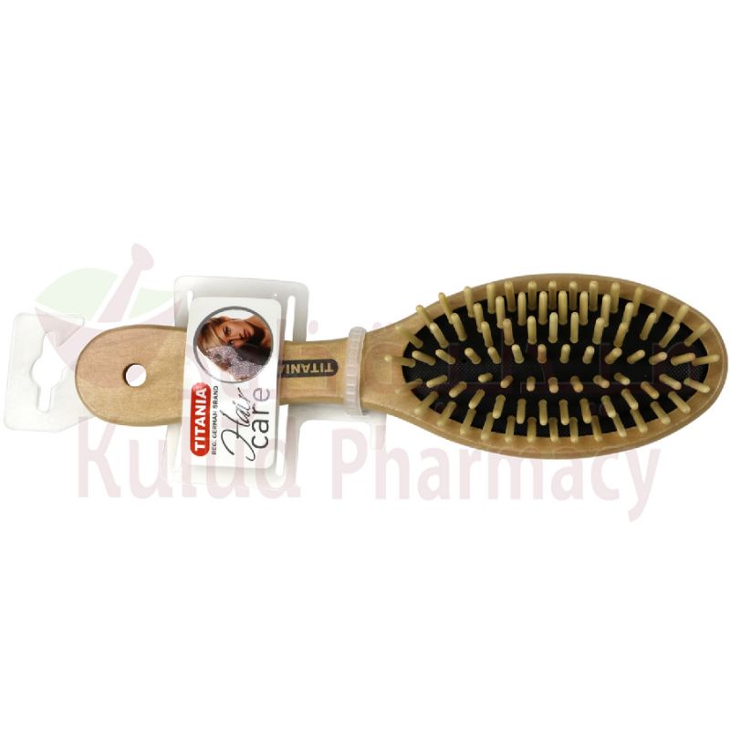 Titania Wood Hair Brush 1 PC | Hair Combs Titania Wood Hair Brush 1 PC | Hair Combs