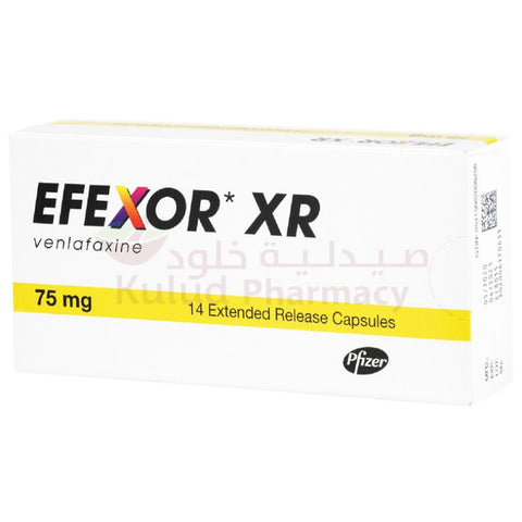 Buy Efexor Prolonged-Release Capsule 75 Mg 14 PC Online - Kulud Pharmacy