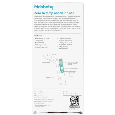 Fridababy - 3-In-1 Baby Ear Forehead Touchless Infrared Thermometer