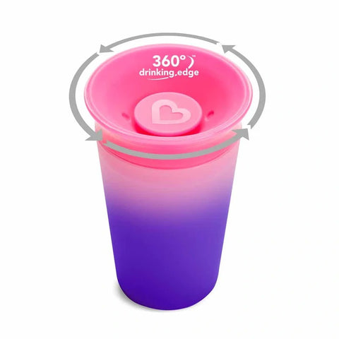 Munchkin - Miracle 360 Color Changing Cup 9Oz (Pink)