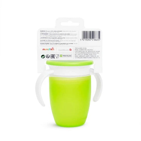 Munchkin - Miracle 360 Trainer Cup With Lid 7Oz (Green)