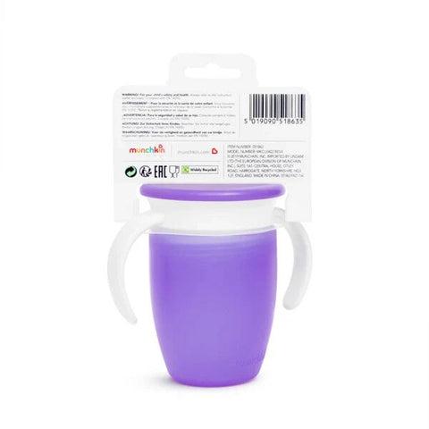 Munchkin - Miracle 360 Trainer Cup With Lid 7Oz (Purple)