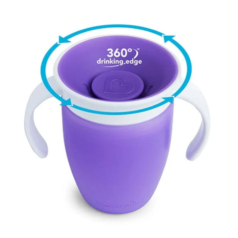 Munchkin - Miracle 360 Trainer Cup With Lid 7Oz (Purple)