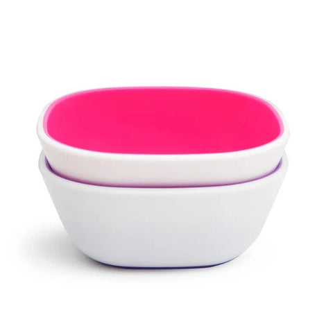 Munchkin - Splash Toddler Bowls & Plates Dining Set, Pack Of 4 (Pink/Purple)