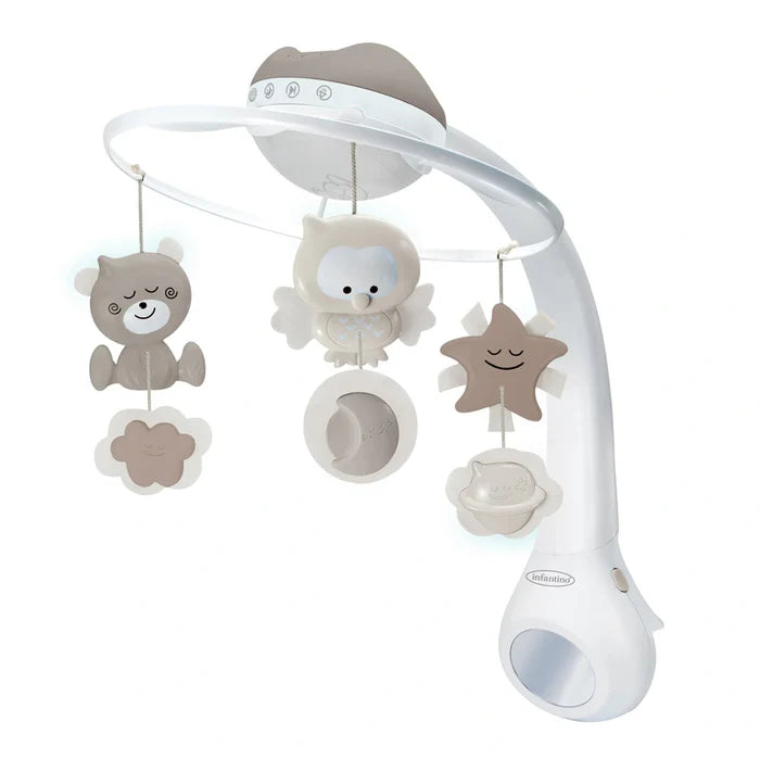 Infantino - 3 In 1 Projector Musical Mobile (Brown) | Crib & Cot Mobiles Infantino - 3 In 1 Projector Musical Mobile (Brown) | Crib & Cot Mobiles