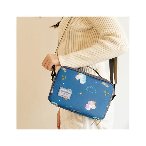 Sunveno - Diaper Changing Clutch W/T Mat (Unicorn Blue)