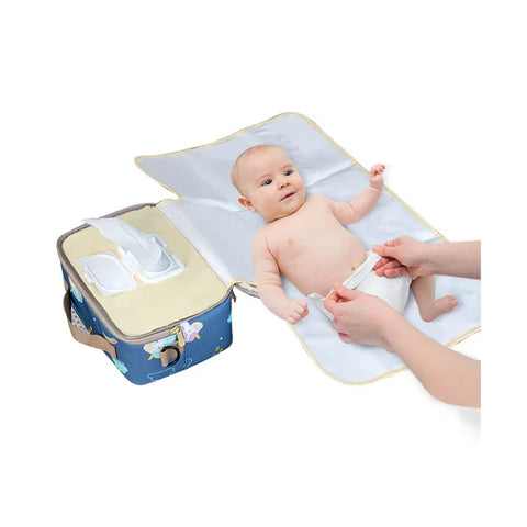 Sunveno - Diaper Changing Clutch W/T Mat (Unicorn Blue)