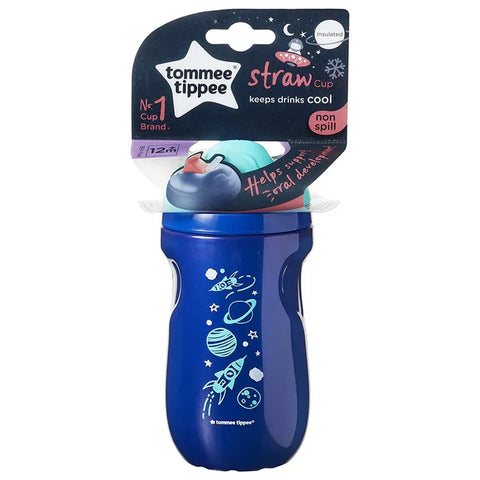 Tommee Tippee Insulated Straw Cup, 260Ml (Blue-Green)