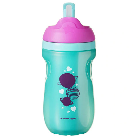 Tommee Tippee Insulated Straw Cup, 260Ml (Green-Pink)