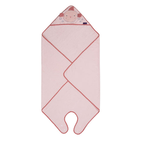 Clevamama Bamboo Apron Baby Bath Towel (Pink)