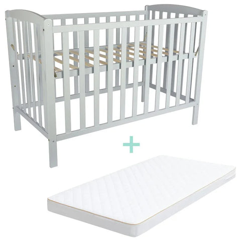 Moon - Wooden Window Crib (Grey) - Mattress Included