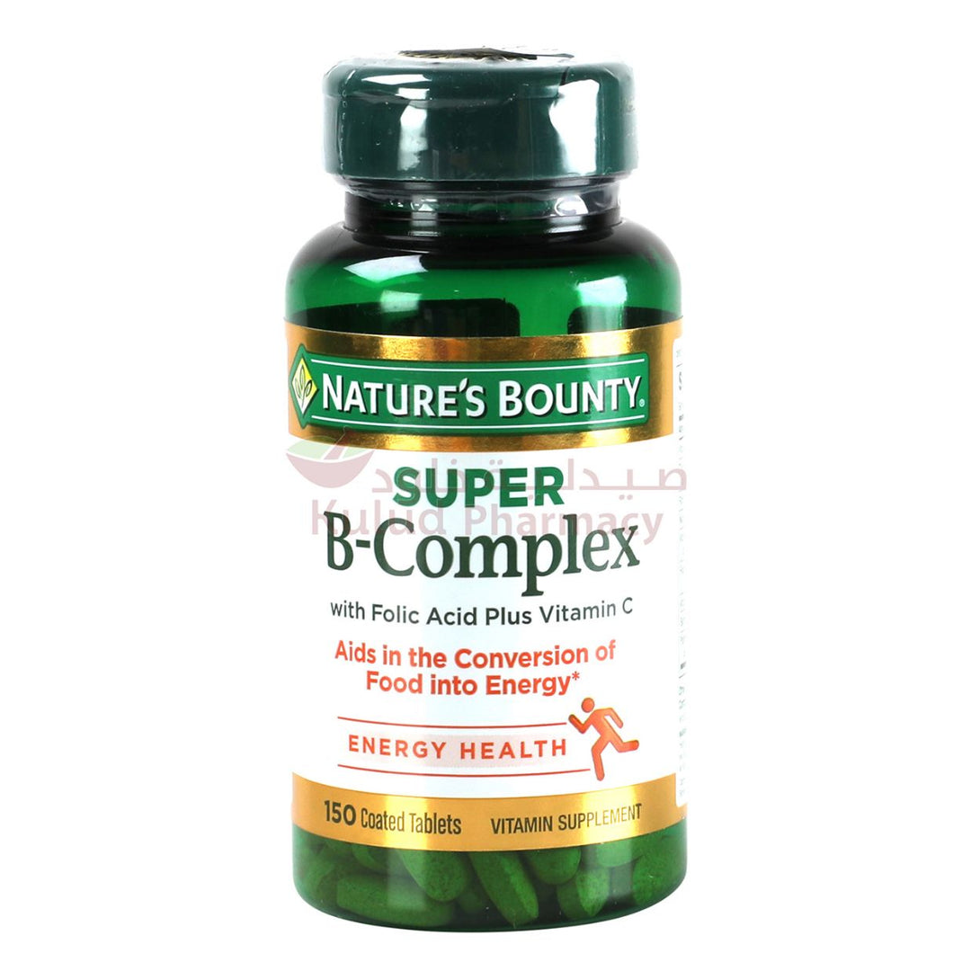 Natures Bounty Vit B-Complex Super W Folic Acid And Vit.C Tablet 150 PC ...