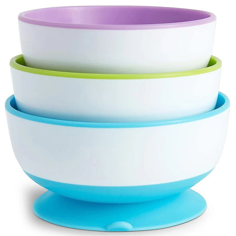 Munchkin - Stay Put Suction Bowls (Pack Of 3)