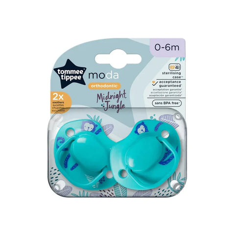 Tommee Tippee Moda Soother 0-6M, Boy (Pack Of 2)