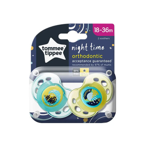 Tommee Tippee Night Time Soother, Pack Of 2, (18-36 Months)