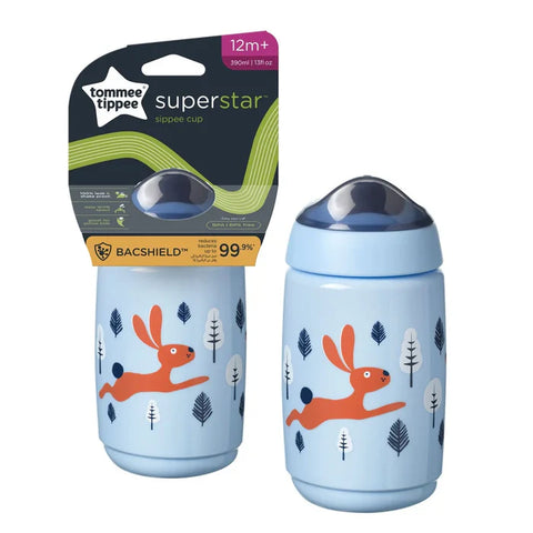 Tommee Tippee Insulated Sportee Water Bottle Leak & Shake-proof, 266ml (Pastel Green/pastel Blue)