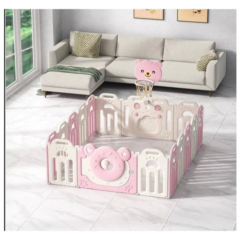 Kids Playpen (Pink) - 163 X 163 X 65 Cm