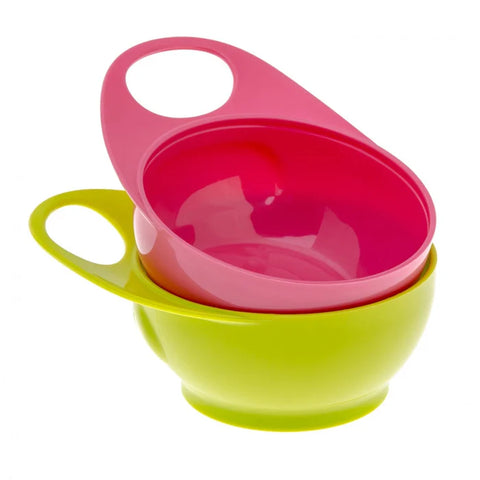 Brother Max - 2 Easy-Hold Bowls (Pink/ Green)