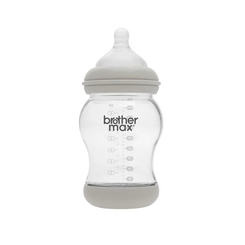 Brother Max - Pp Anti-Colic Feeding Bottle 240Ml/8Oz + M Teat (Grey)