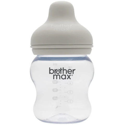 Brother Max - Pp Extra Wide Neck Feeding Bottle 160Ml/5Oz + S Teat (Grey)