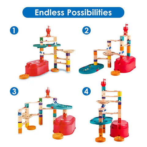 Hape - Quadrilla Stack Track Bucket Set