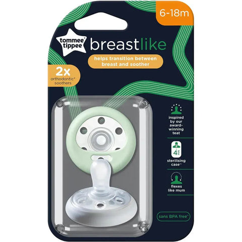 Tommee Tippee Closer To Nature Breast Like Soother 6-18M (Pack Of 2)