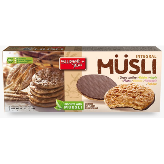 Sweet Plus Musli Biscuits Integral 115G | Protein Snacks Sweet Plus Musli Biscuits Integral 115G | Protein Snacks