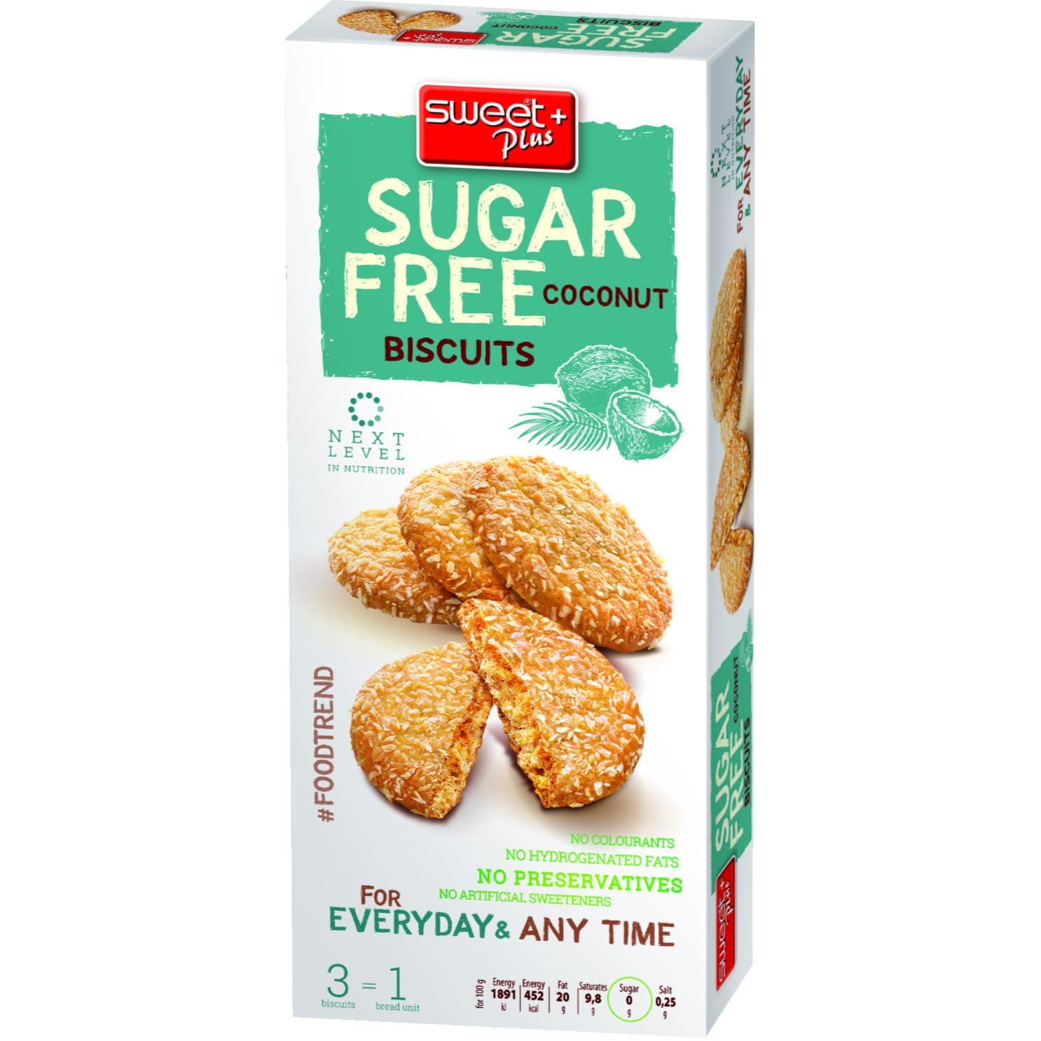 Sweet Plus Sugar Free Coconut Biscuits 100G | Protein Snacks Sweet Plus Sugar Free Coconut Biscuits 100G | Protein Snacks