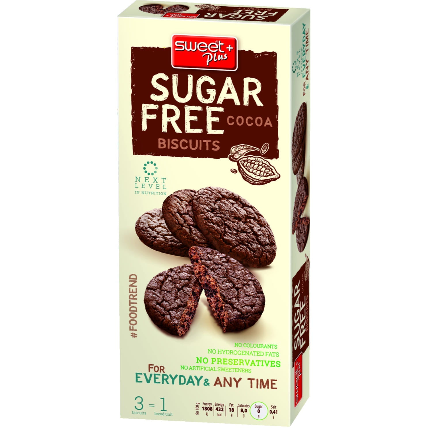 Sweet Plus Sugar Free Cocoa Biscuits 100G | Protein Snacks Sweet Plus Sugar Free Cocoa Biscuits 100G | Protein Snacks