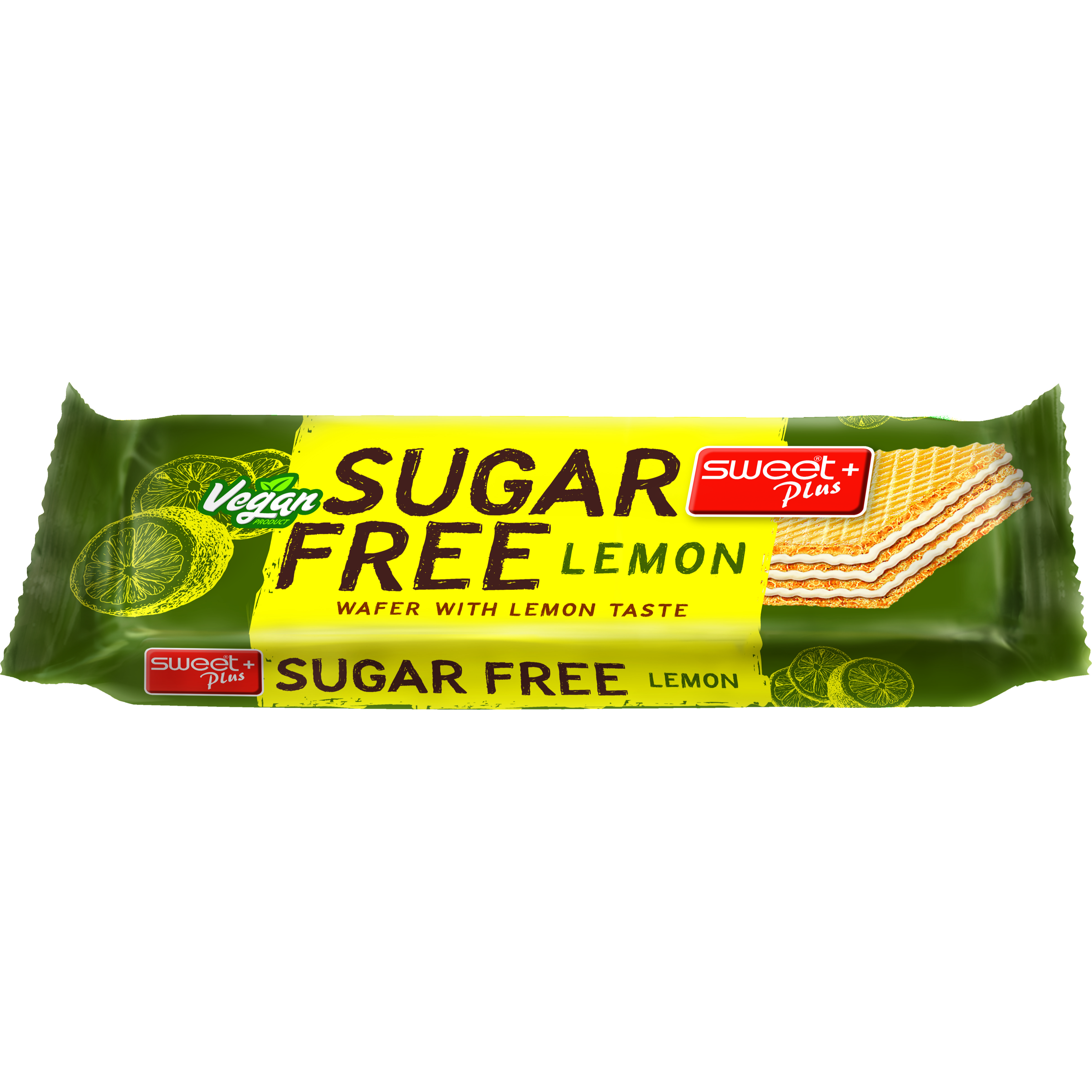 Sweet Plus Sugar Free Vegan Lemon Wafer 24G | Organic Snacks