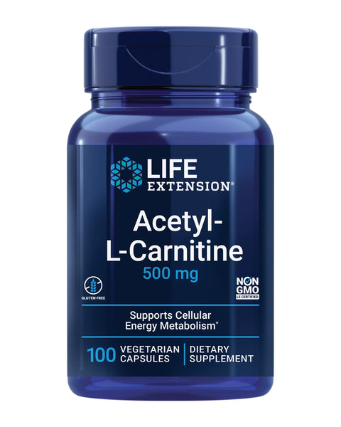 Buy LIFE EXTENSION ACETYL-L-CARNITINE 500 MG 100 VEG CAPSULES Online - Kulud Pharmacy