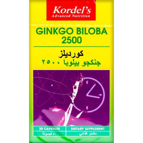 Buy Kordel'S Ginkgo Biloba Capsule 2500 Mg 30 PC Online - Kulud Pharmacy