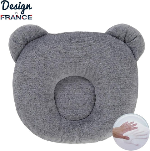 Candide P'tit Panda Memory Foam Baby Pillow (Dark Grey)