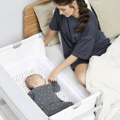 Snuzpod4 Bedside Crib (Haze Grey)