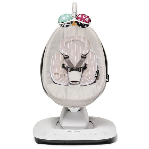 4Moms - MamaRoo 5 Multi-Motion Baby Swing (Grey) + Newborn Insert (Sand/Plush)