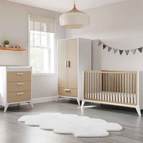 Snuzfino Cot Bed (White Natural)