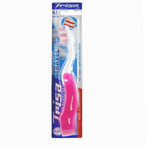 Buy Trisa Travel Medium Toothbrush 1 PC Online - Kulud Pharmacy