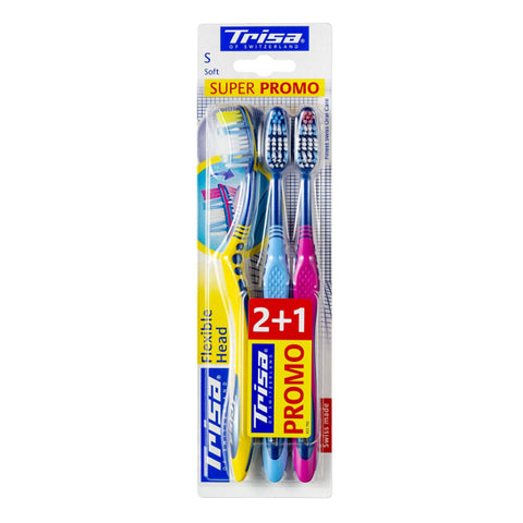 Trisa Flexhead Soft Toothbrush 3 PC