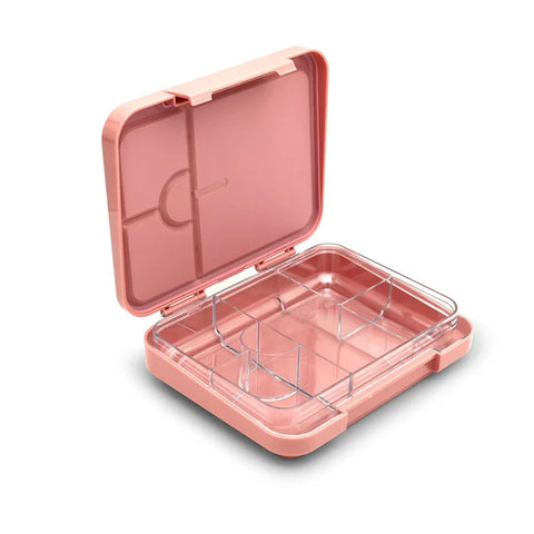 Bonjour Tiff Box Uni Clip Bento Lunch Box, 6/4 Compartments (Pink Unicorn)