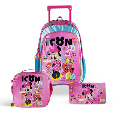 Disney Minnie Mouse Minnie Icon Issue 3In1 Trolley Box Set 18"