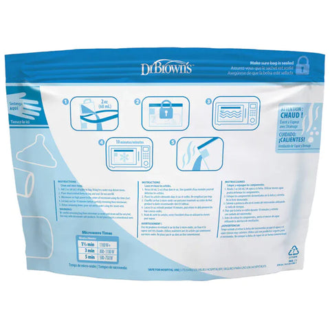Dr. Browns Microwave Steam Sterlizer Bags Pack Of 5