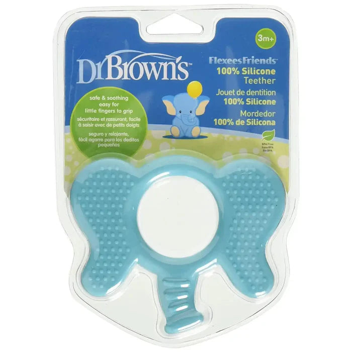 Dr.Browns Flexees Friends Elephant Teether (Blue) | Teethers Dr.Browns Flexees Friends Elephant Teether (Blue) | Teethers