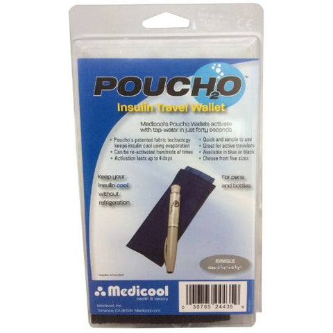 Buy Poucho Diabetic Wallet Single Pen Blue Bag 1 PC Online - Kulud Pharmacy